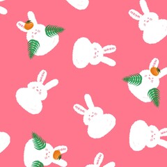 お正月　卯　イラスト　2023