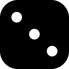 Dice glyph black icon