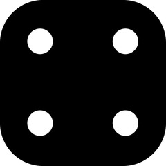 Dice glyph black icon