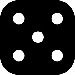 Dice glyph black icon