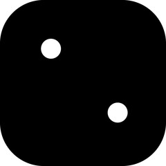 Dice glyph black icon