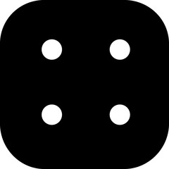 Dice glyph black icon
