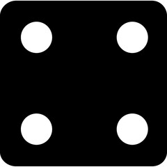 Dice glyph black icon
