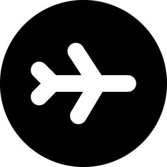 Obraz premium Airplane black sign