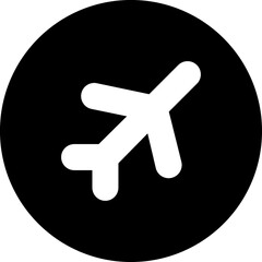 Obraz premium Airplane black sign