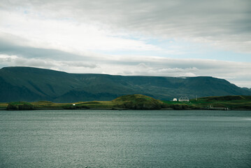 lake and mountains