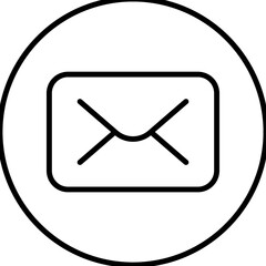 Mail, e-mail, message line icon