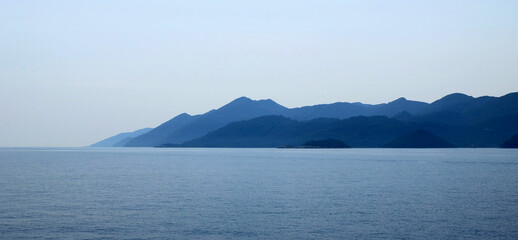 view while boating to the island Mljet, Croatia