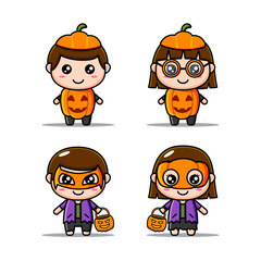 Cute Pumpkin Man Character Bundle Premium