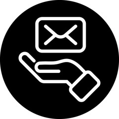 Mail black icon