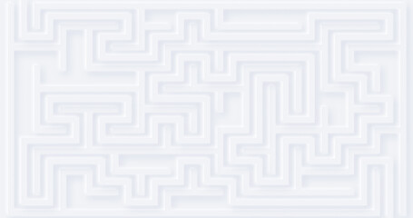 White silver geometric universal background for business presentation. Abstract elegant seamless pattern. Minimalist empty maze BG. Halftone monochrome cover. Modern digital minimal embossed sale page