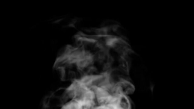 Smoke Animation design on black background. Overlay on background.3D Illustratio