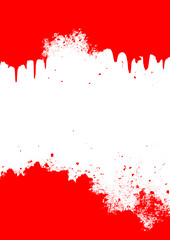 Grunge red bloodstain. Vector illustration.