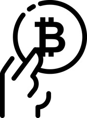 Bitcoin, mining, crypto symbol 