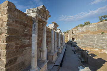 Fototapeta premium Aydin - Turkey October 30, 2022 ; Nysa Ancient City in Turkey