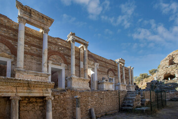 Obraz premium Aydin - Turkey October 30, 2022 ; Nysa Ancient City in Turkey