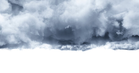 Realistic fluffy dense clouds on a transparent png Background. Element for your creativity	

