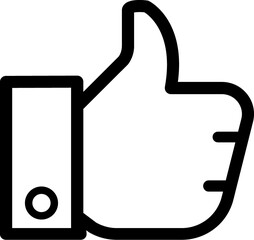 Thumbs up line icon.