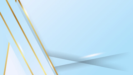 Soft blue background with golden lines and light blue gradient.