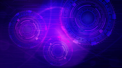 Abstract technology background with circles