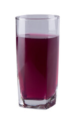 Grape juice in a glass. Concept of beverage for good healthy on a transparent background