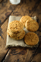 Traditional homemade oatmeal cookies