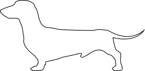 Outline of a Dachshund