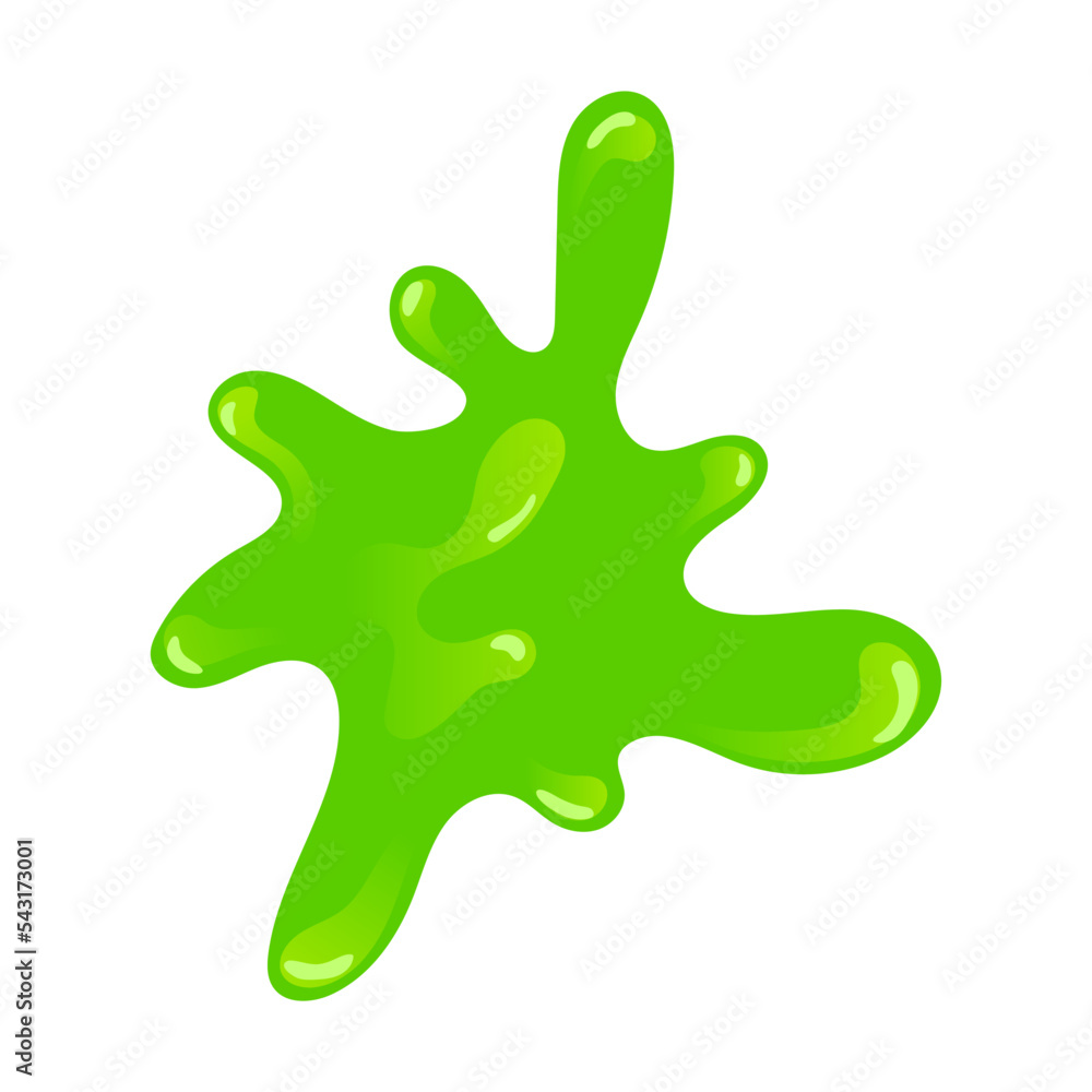 Poster green drop slime splash and blob. vector illustration of sticky mucus splat or dripping goo liquid. 