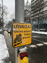 Znak drogowy dla pieszych