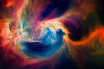 Colorful fluid cosmic abstract pattern and texture. Space in colors, abstract detailed background