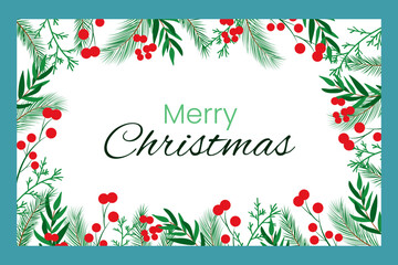 Obraz premium Christmas Greeting Card Vector template and Happy New year. Concept for cover, invitation card, website banner, social media story and post. Vector illustration