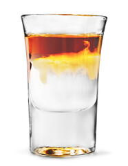 Alcohol in Shot Glass Isolated