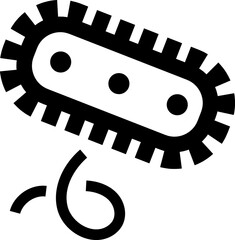 Germ, virus, bacteria black icon