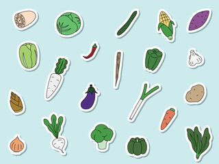 野菜アイコンセット ステッカー