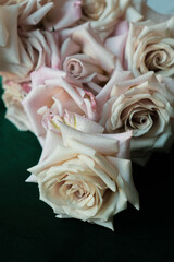 White roses, wedding bouquet