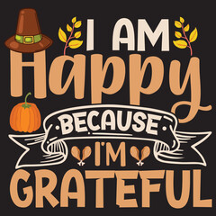 Naklejka premium Thanksgiving t shirt design with Thanksgiving elements or Hand drawn Thanksgiving typography design 