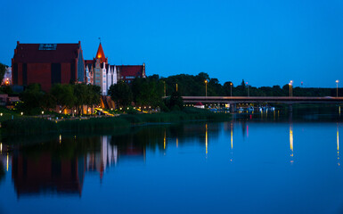 Fototapeta premium panorama of the city of malbork poland europe