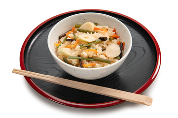 手作りの山菜おこわ