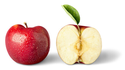 One and a Half Red Apples