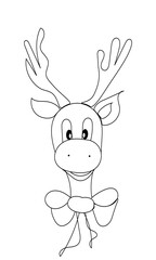 Fototapeta na wymiar Rudolph reindeer cartoon
