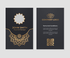 Luxury Mandala Employee ID Card Design Template