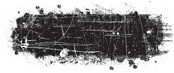 Fototapeta Splatter scratched Texture . Distress Grunge background . Scratch, Grain, Noise, grange stamp . Black Spray Blot of Ink.Place illustration Over any Object to Create Grungy Effect .abstract vector. obraz