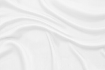 Fototapeta na wymiar white cloth background soft wrinkled fabric patrem and surface.