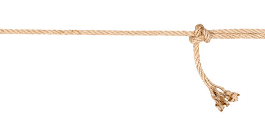 Tied  square knot, linen rope © BillionPhotos.com