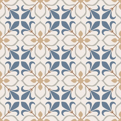 Vector beautiful damask pattern. Royal pattern with floral ornament. Seamless wallpaper with a damask pattern.