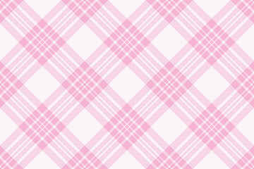 Tartan plaid background, diagonal check seamless pattern. Vector fabric texture for textile print, wrapping paper, gift card, wallpaper.