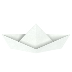 3d rendering illustration of a paper boat