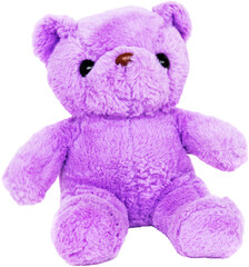 Stuffed toy lilac Teddy bear isolated