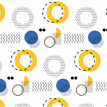 Memphis design elements. Flat funky graphic, 90s design trends and vintage geometric print element illustration. Collection of modern isolated memphis constructivism symbols