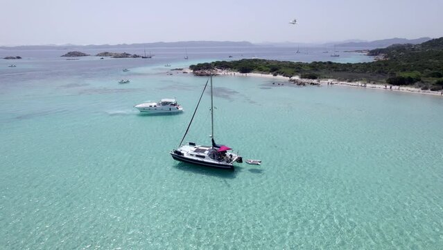 boat parked in la Maddalena island